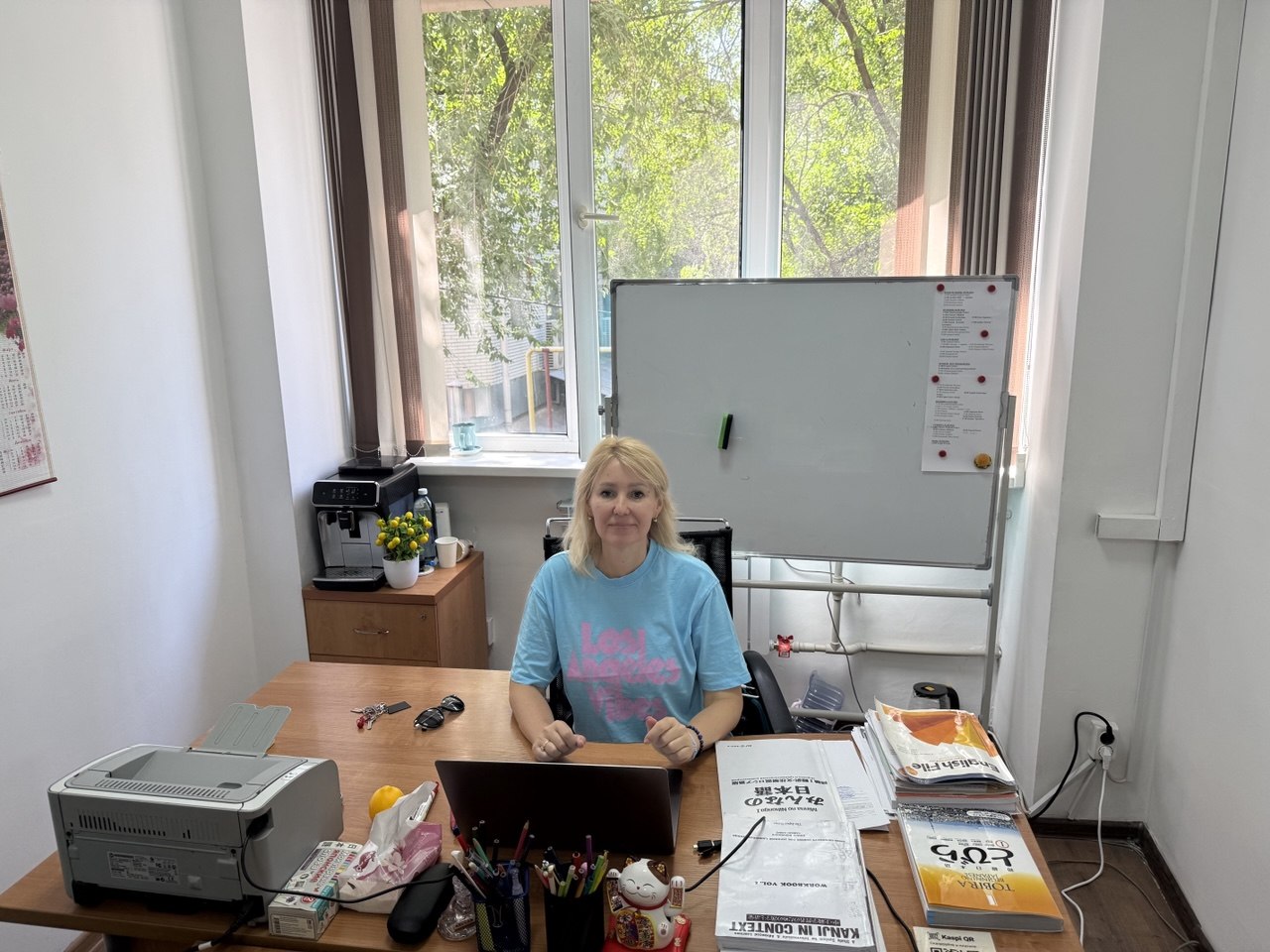 Teacher in the office